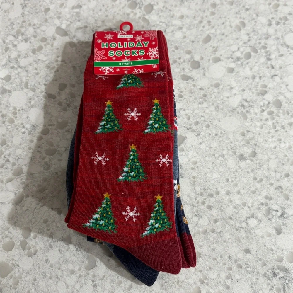 NWT Men’s 3 pack Christmas breathable novelty socks - Picture 3 of 11